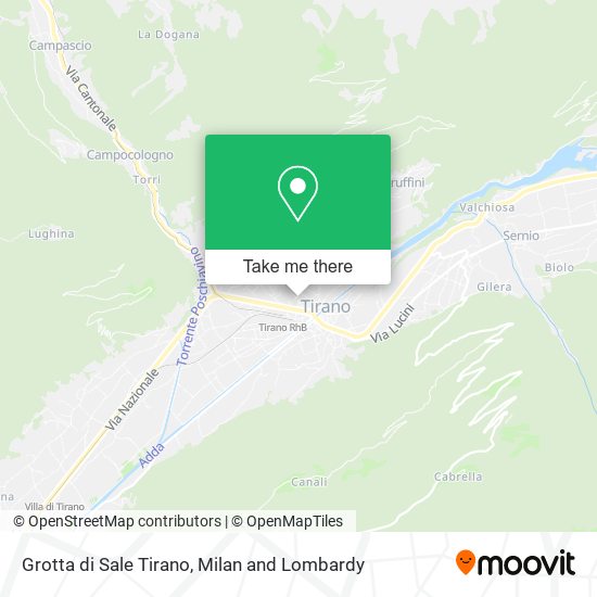 Grotta di Sale Tirano map