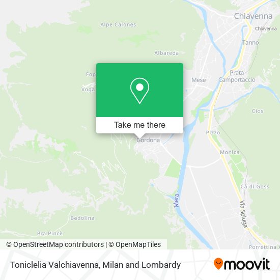 Toniclelia Valchiavenna map