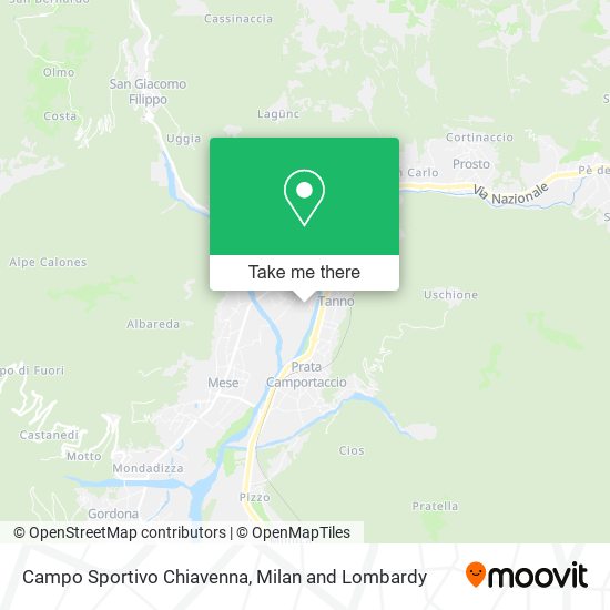 Campo Sportivo Chiavenna map