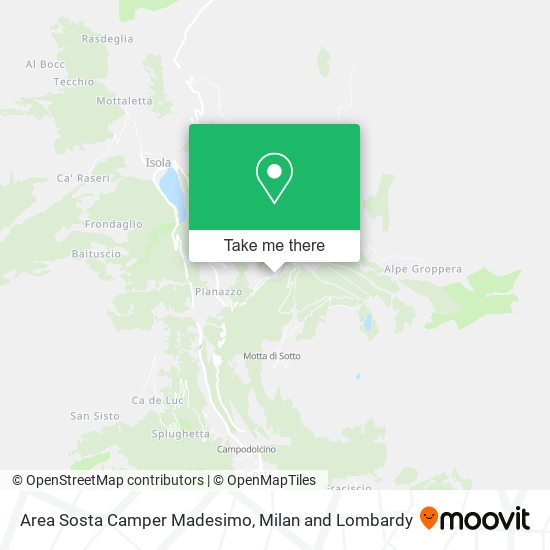 Area Sosta Camper Madesimo map