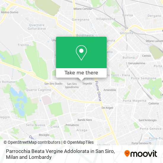 Parrocchia Beata Vergine Addolorata in San Siro map