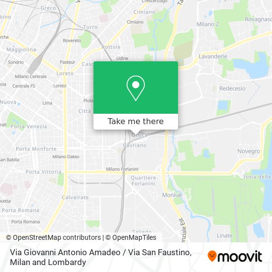 Via Giovanni Antonio Amadeo / Via San Faustino map