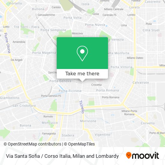 Via Santa Sofia / Corso Italia map