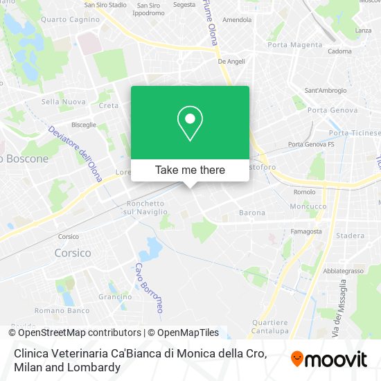 Clinica Veterinaria Ca'Bianca di Monica della Cro map
