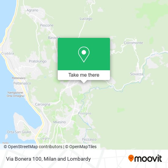Via Bonera  100 map