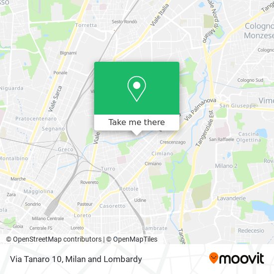 Via Tanaro 10 map