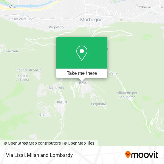Via Lissi map