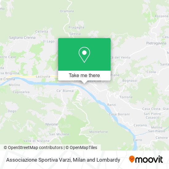 Associazione Sportiva Varzi map