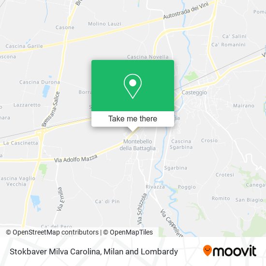 Stokbaver Milva Carolina map