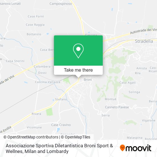 Associazione Sportiva Diletantistica Broni Sport & Wellnes map