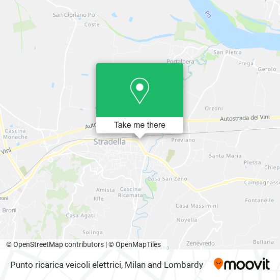 Punto ricarica veicoli elettrici map