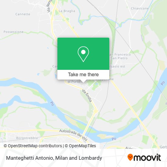 Manteghetti Antonio map