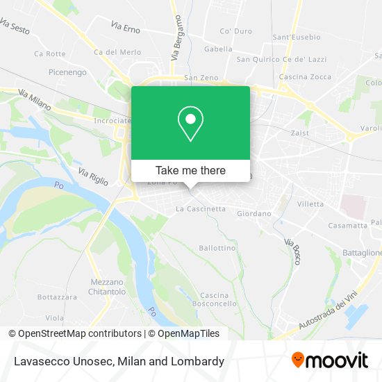 Lavasecco Unosec map