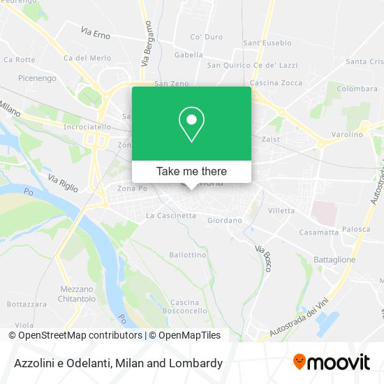 Azzolini e Odelanti map