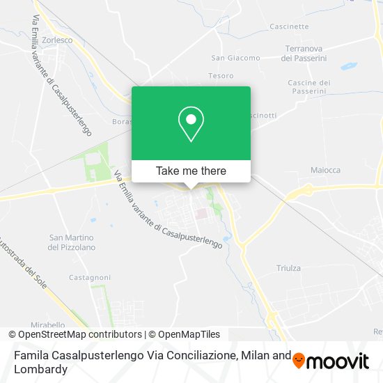 Famila Casalpusterlengo Via Conciliazione map