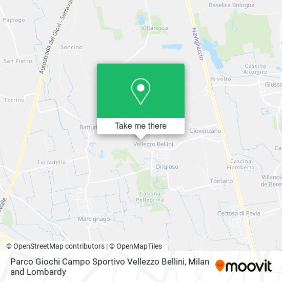 Parco Giochi Campo Sportivo Vellezzo Bellini map