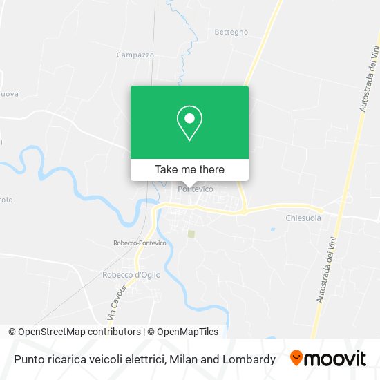 Punto ricarica veicoli elettrici map