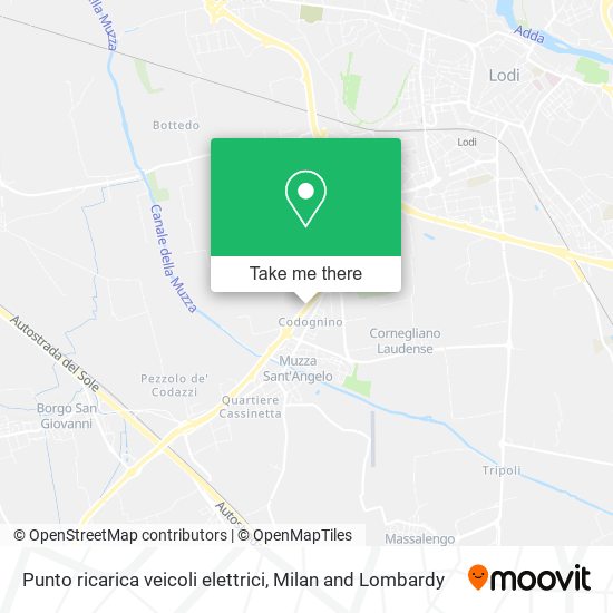 Punto ricarica veicoli elettrici map
