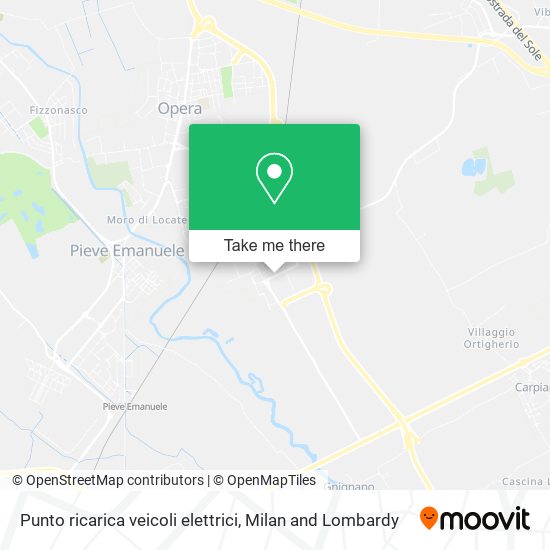 Punto ricarica veicoli elettrici map