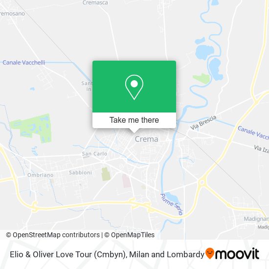 Elio & Oliver Love Tour (Cmbyn) map