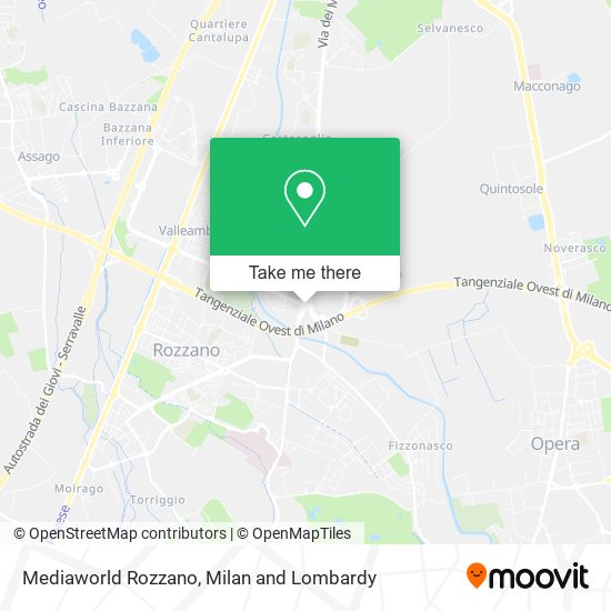 Mediaworld Rozzano map