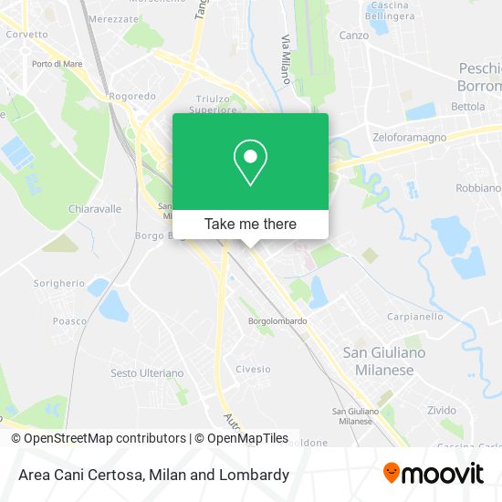 Area Cani Certosa map