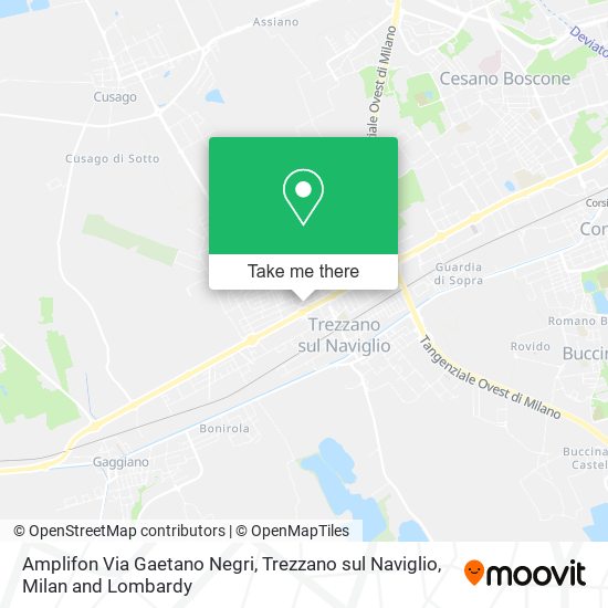 Amplifon Via Gaetano Negri, Trezzano sul Naviglio map