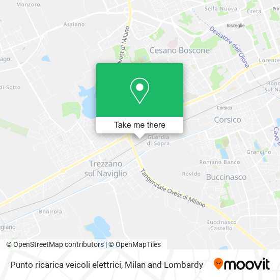 Punto ricarica veicoli elettrici map