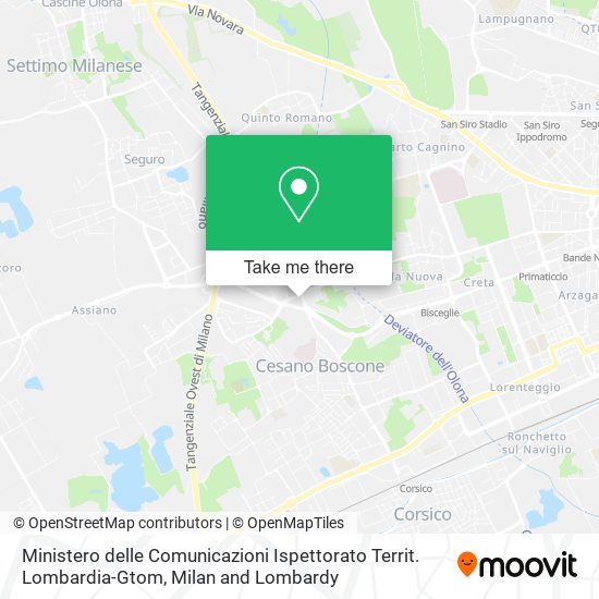 Ministero delle Comunicazioni Ispettorato Territ. Lombardia-Gtom map