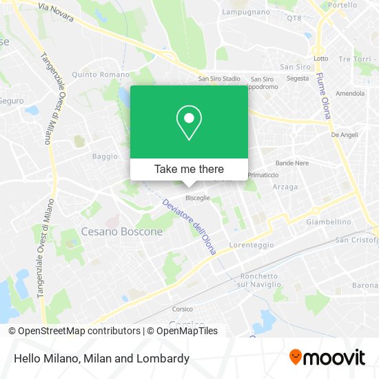 Hello Milano map