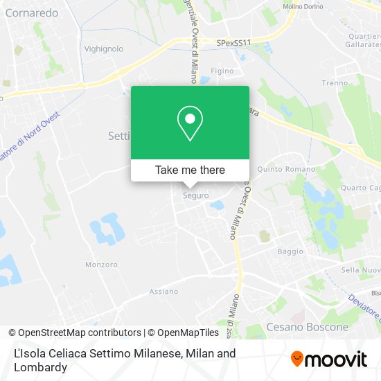 L'Isola Celiaca Settimo Milanese map