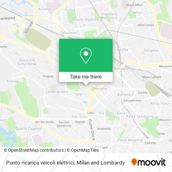 Punto ricarica veicoli elettrici map