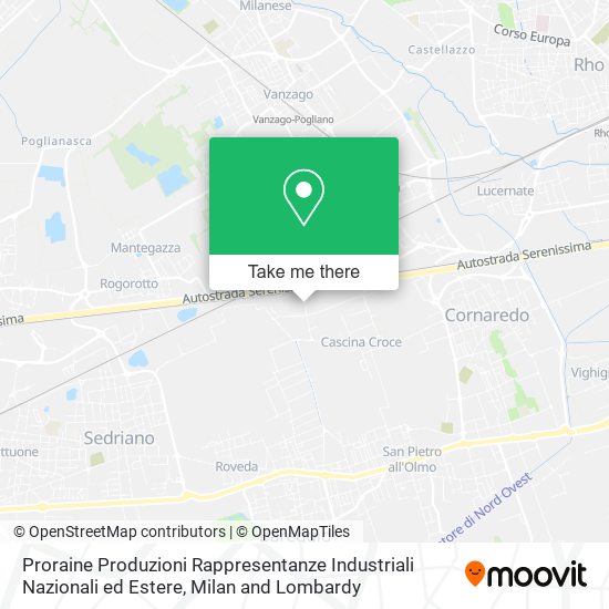 Proraine Produzioni Rappresentanze Industriali Nazionali ed Estere map