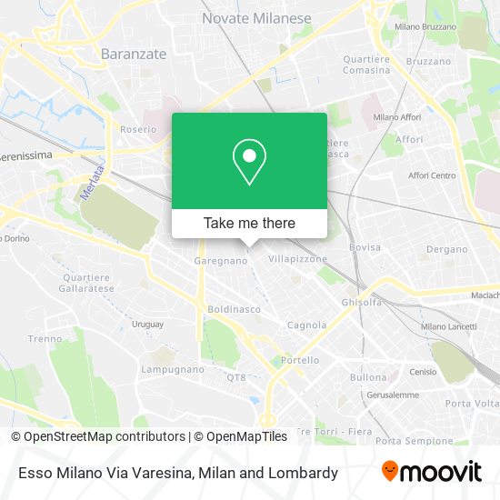 Esso Milano Via Varesina map