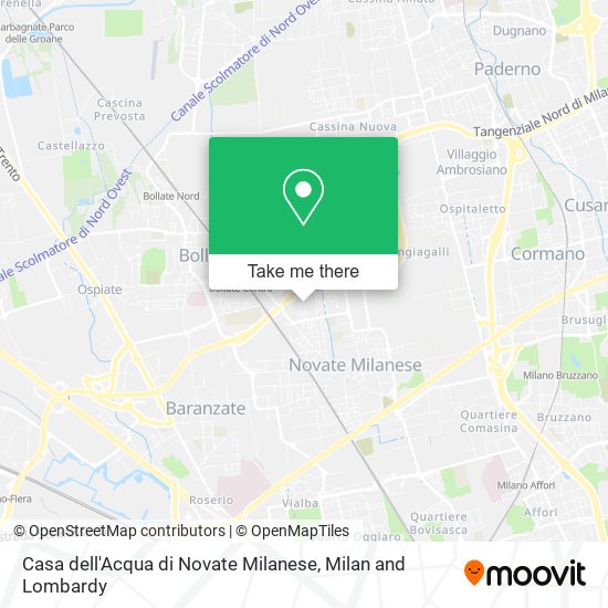 Casa dell'Acqua di Novate Milanese map