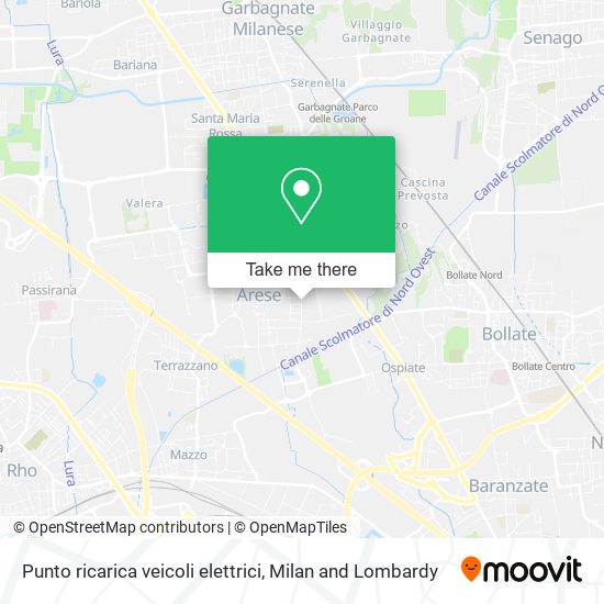 Punto ricarica veicoli elettrici map