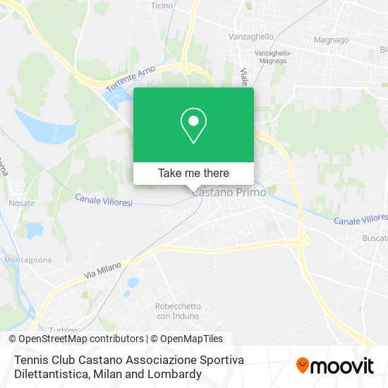 Tennis Club Castano Associazione Sportiva Dilettantistica map