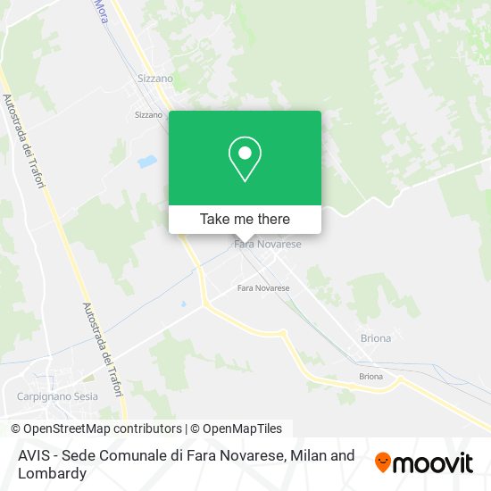 AVIS - Sede Comunale di Fara Novarese map