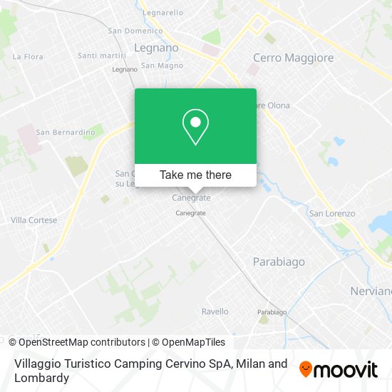 Villaggio Turistico Camping Cervino SpA map