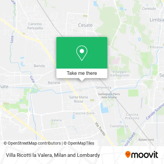 Villa Ricotti la Valera map