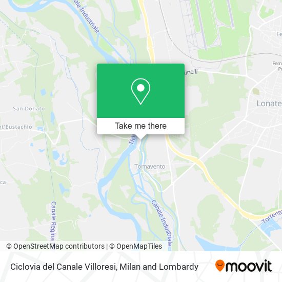 Ciclovia del Canale Villoresi map