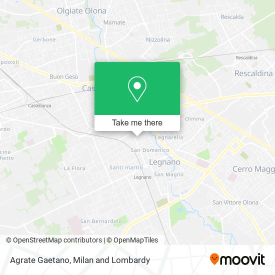Agrate Gaetano map