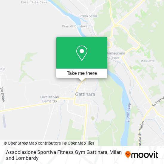 Associazione Sportiva Fitness Gym Gattinara map