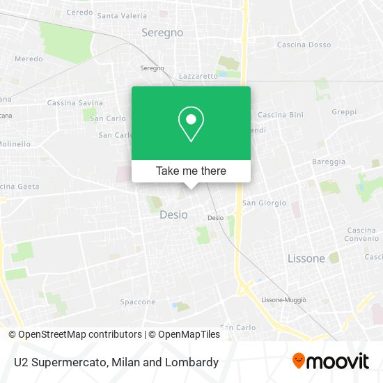 U2 Supermercato map