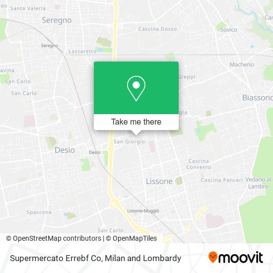 Supermercato Errebf Co map