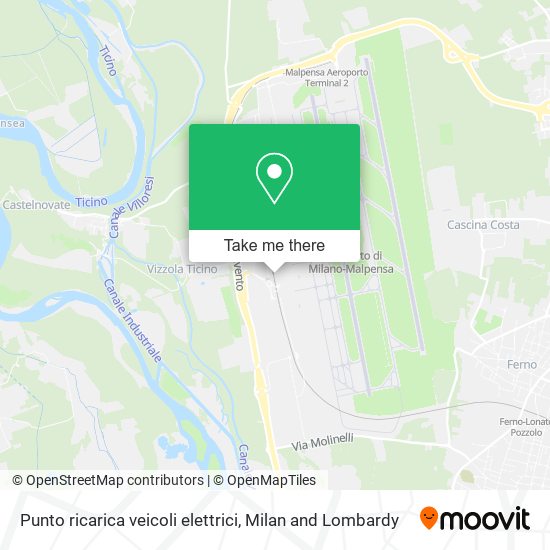 Punto ricarica veicoli elettrici map