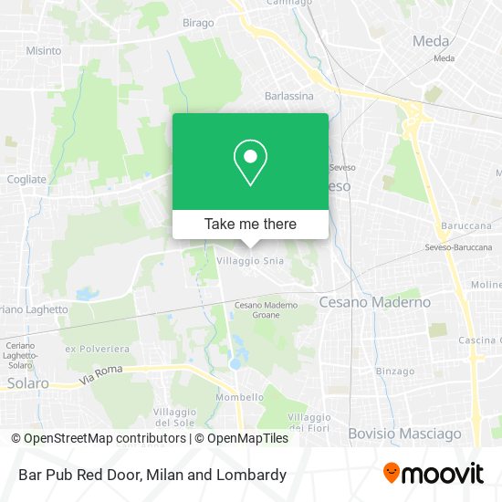 Bar Pub Red Door map