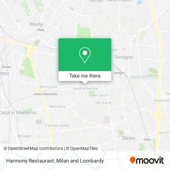 Harmony Restaurant map