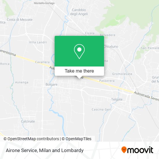 Airone Service map