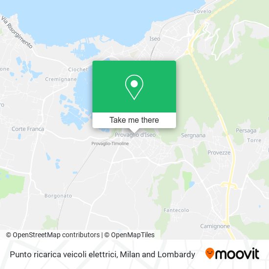 Punto ricarica veicoli elettrici map